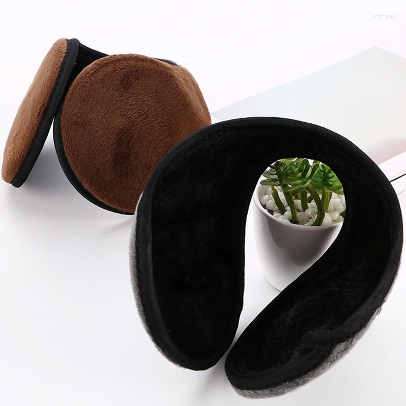

Berets Cotton Earmuffs Soft Thicken HeadBand Plush Ear Cover Muff Protector Earflap Men Women Winter Warmer Apparel Accessories, Black
