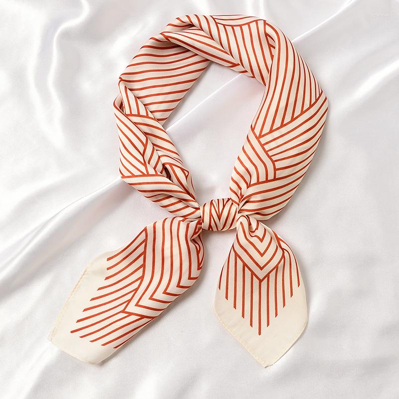 

Scarves 70X70CM Silk 2022 Print Beach Sunscreen Headcloth Seasonal Square Kerchief Fashion Style Travel Small Scarf