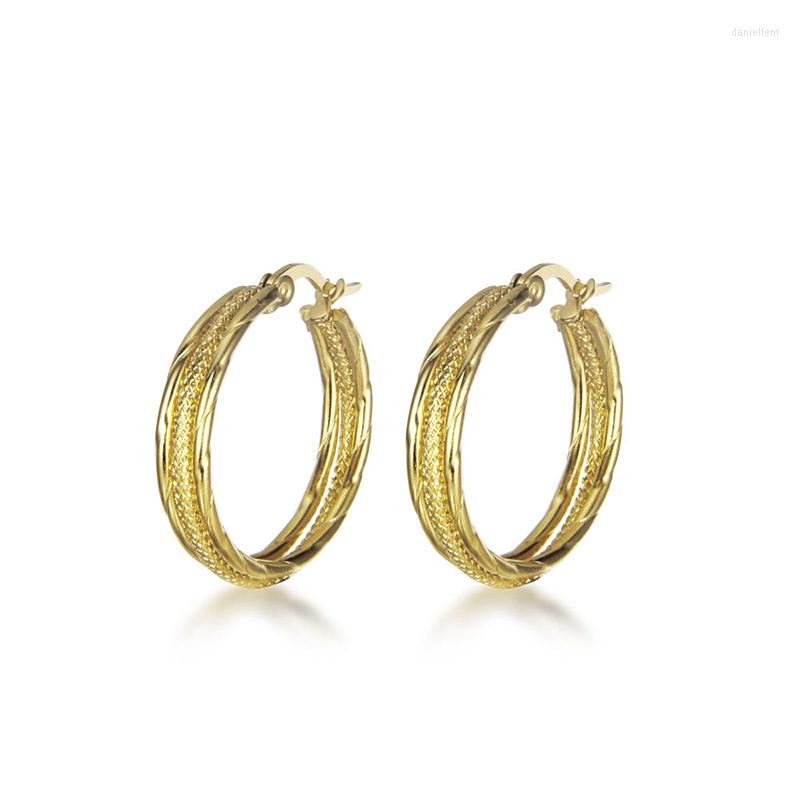 

Hoop Earrings Geometric Titanium Steel Metal Set Minimalist Bohemian Round Ear Buckle For Women Punk Unisex Rock Earring Jewelry