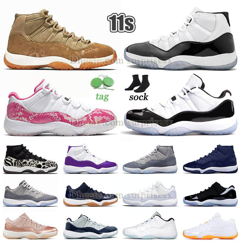 

11 Jumpman Basketball Shoes J11 High Concord Cherry Red White Animal Instinct Olive Lux 25th Anniversary Space Jam 45 Gamma Blue UNC Sneaker, A33 36-47 navy gum