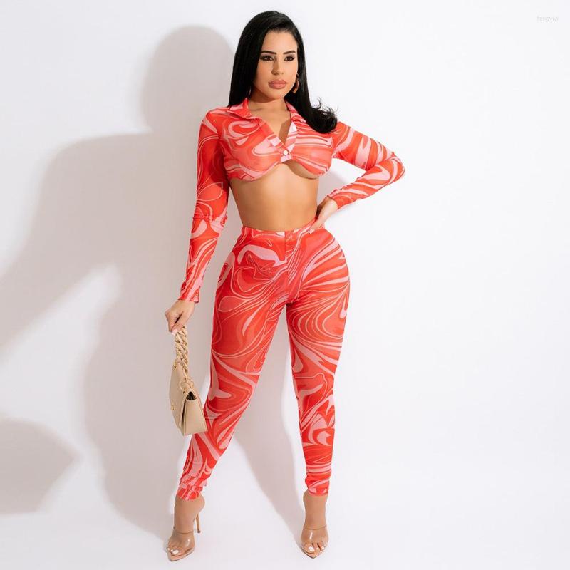 

Women' Two Piece Pants LFRVZ 2022 Luxury Designer Sexy Club Hollow Out Backless Short Shirt Top High Waist Long Slim Women 2 Set, Orange