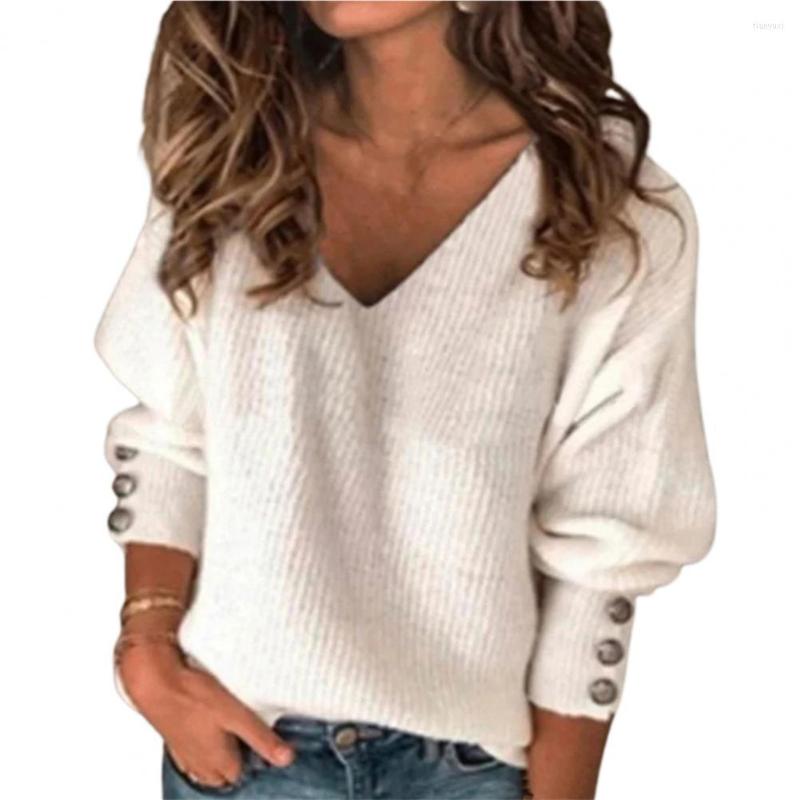 

Women's Sweaters Women Blouse 2022 Eye-catching Delicate Texture Polyester Winter Fashion Solid Lady Garment For Dating, Khaki
