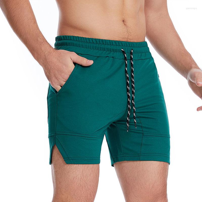 

Men' Shorts 2022 Summer Big Sale Five-Point Men' Knitted Invisible Open-Seat Pants Sports Leisure Fitness Running Multi-Pocket Short, Black