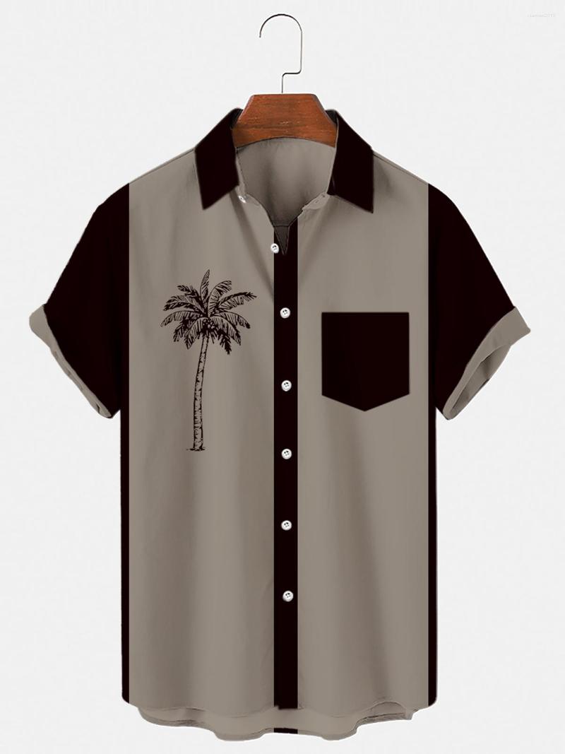 

Men's Casual Shirts 2022 Hawaiian Loose And Comfortable Tops For Men Women 3d Printed Coconut Tree Cardigan Single Breasted Short, Cs-1593