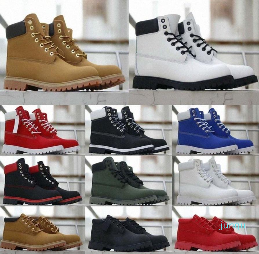Designer Ankle Platform land Boots mens womens Leather boot Shoes Winter Boot for Cowboy Yellow Red Blue Black Hiking Work Motorcycle Boots sneak