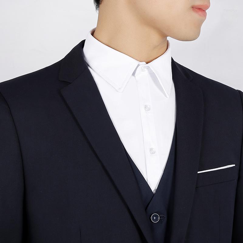 

Bow Ties 2022 Brand High Quality Men's Fake Collar Shirt White Black Cotton Male Business Dress Suit Removable False Great For Party
