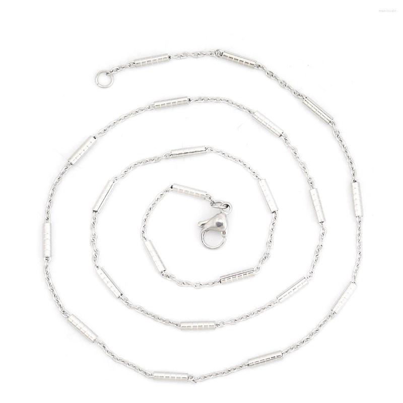 

Chains 304 Stainless Steel Link Chain Necklace Silver Color Base DIY Jewelry Accessories For Women Men 1 Piece