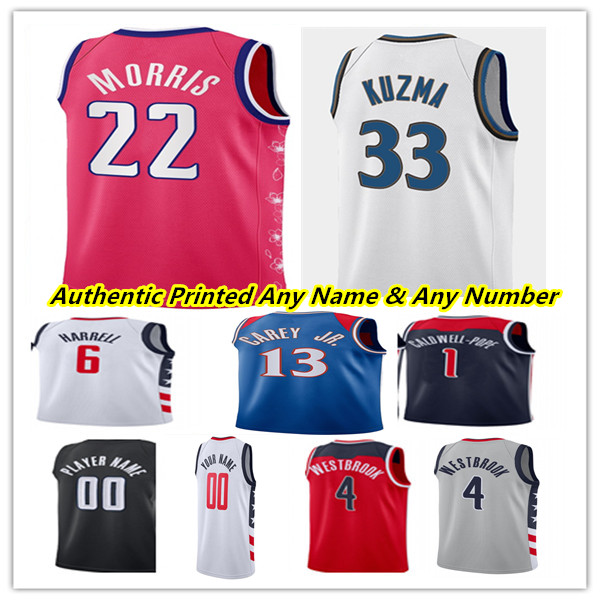 

Hot Pressed Bradley Beal Washington Basketball Jerseys Kyle Kuzma Kristaps Porzingis Will Barton Rui Hachimura Monte Morris Delon Wright Gafford Gilbert Arena, Man red