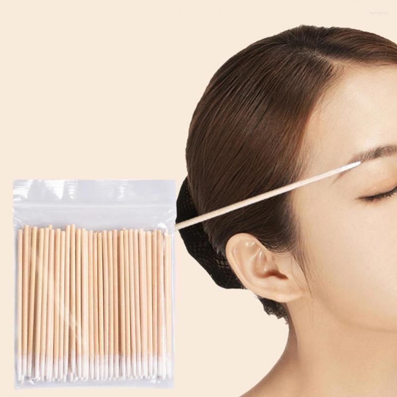 

Makeup Sponges 2 Bags Practical Embroidered Eyebrow Grafted Eyelashes Removal Tool Cotton Swab Slim