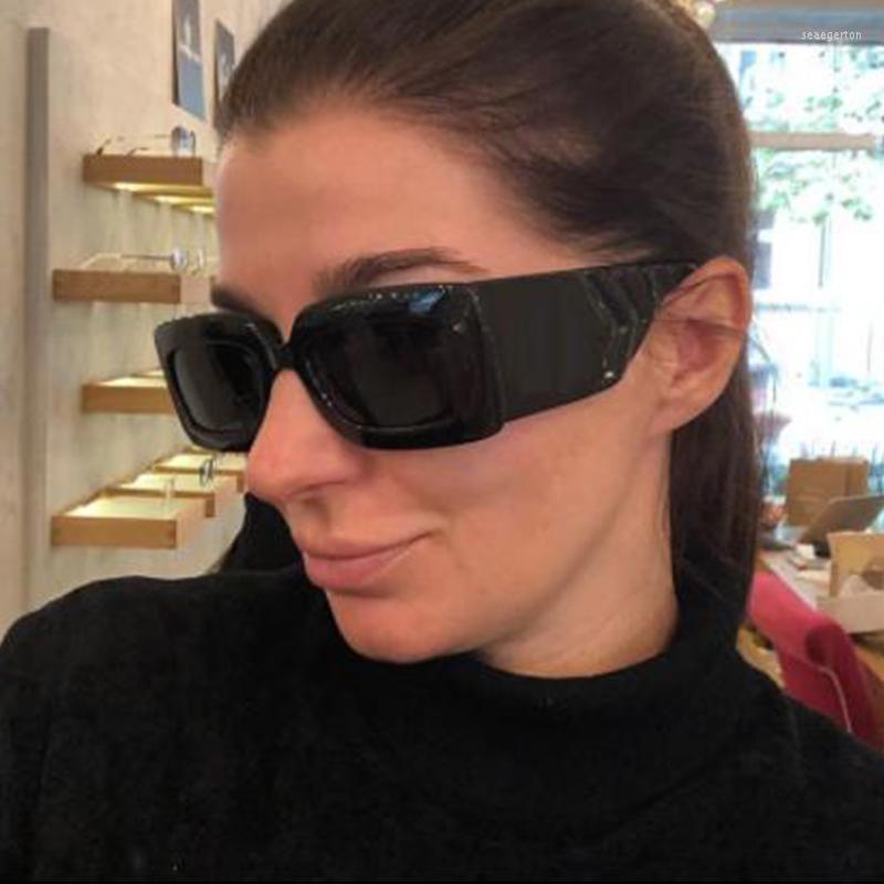 

Sunglasses Shades Women's Glasses Big Frame Vintage Square Green Fashion Oval UV400