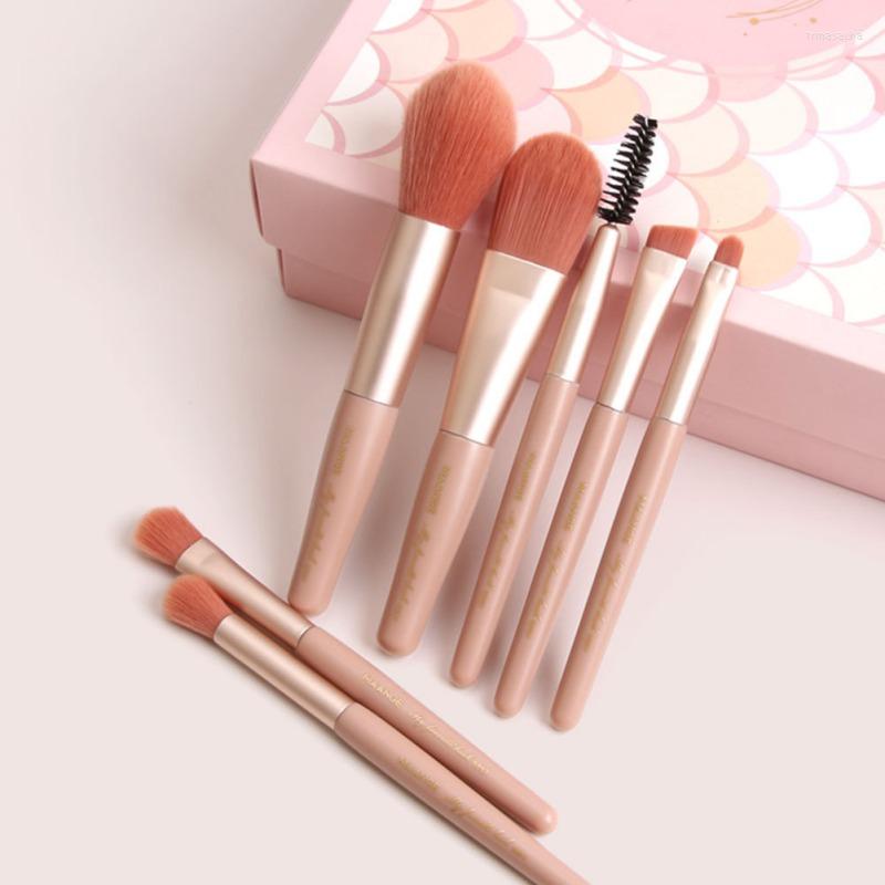 

Makeup Brushes 7Pcs/set Set Foundation Powder Eye Shadow Eyeliner Eyelash Eyebrow Blush Facial Cosmetic Tools
