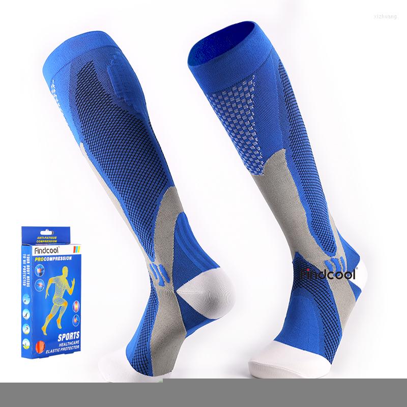 

Men's Socks Medium Graguated Compression Knee High For Men Quick Dry Quality Calf Support, Black