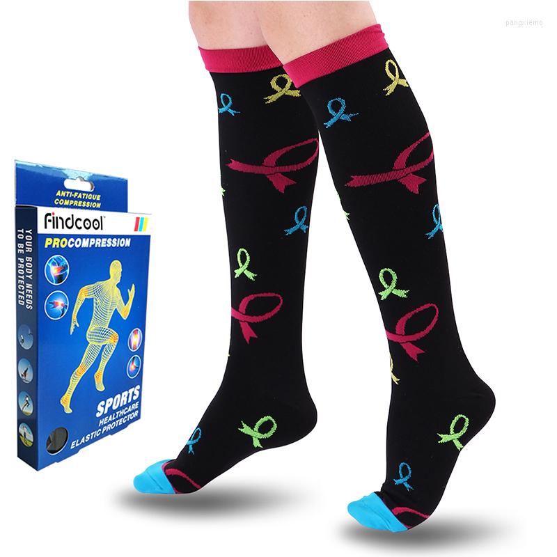 

Men's Socks Findcool Antifatigue Compression Flight Travel Anti-Fatigue Knee High For Women Men Anti Fatigue Magic, Black