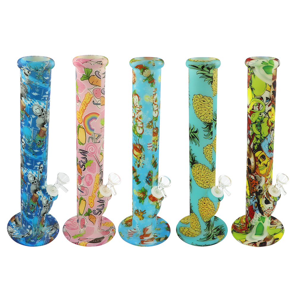 

Smoking Accessories 14" water pipe light in the dark factory price hot sell pipes