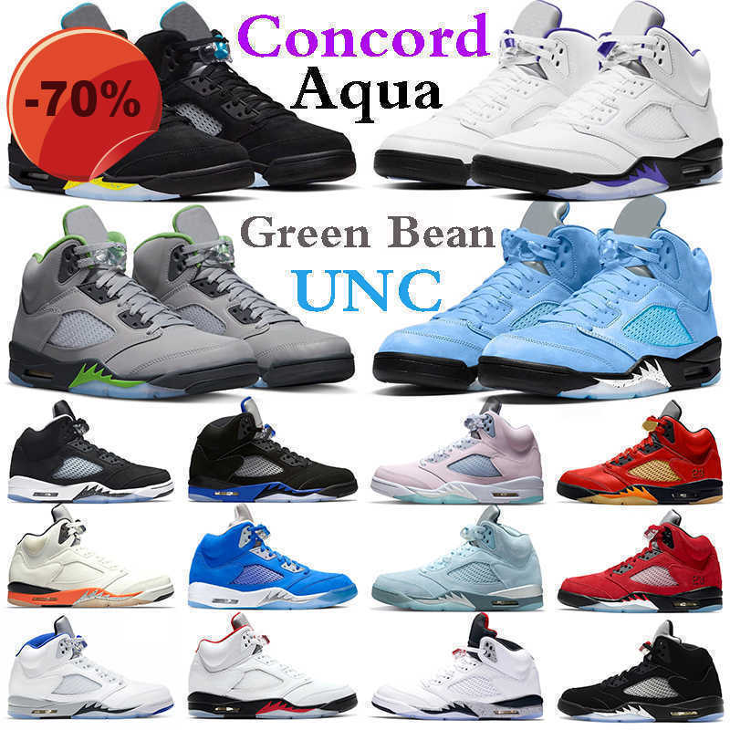 

Basketball Shoes Mens Trainers Sports Sneakers Green Bean Racer Blue Stealth Fire Red Jumpman 5 Men Unc Aqua Concord Easter Mars For Her, #1 concord 40-47