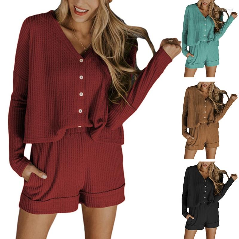 

Women' Two Piece Pants Women Autumn Print 2 Pieces Pajamas Set Long Sleeve O-Neck Pullover Tops Drawstring Jogger Sleepwear Home Loungewear, Gn