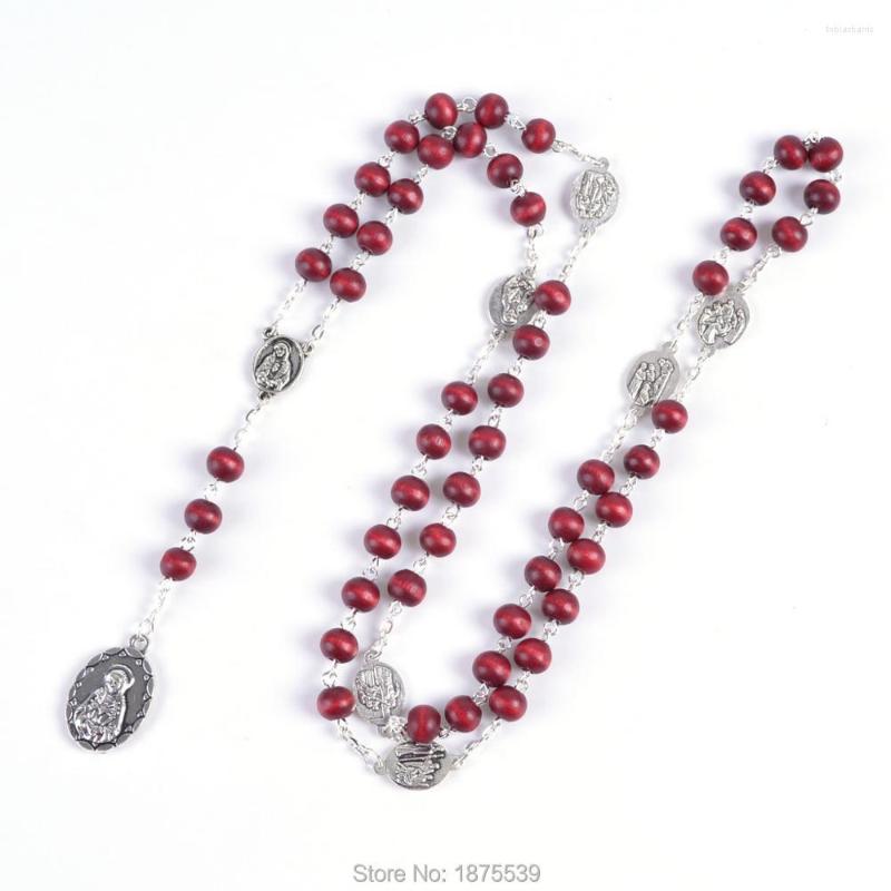 

Chains Rose Scented Rosary Of The Seven Sorrows With Perfume Wood Beads Chaplet
