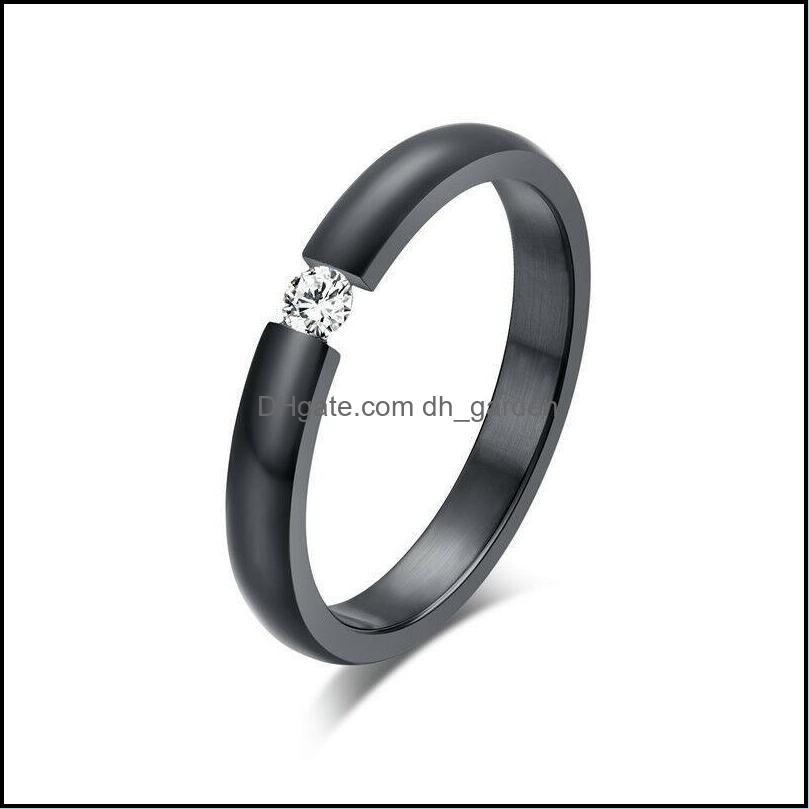 

Wedding Rings Wedding Rings Black/Sier/Rose/Gold Titanium Steel Ring Men/Womens Band Sz 511Wedding Ringswedding Brit22 Drop Delivery Dhim4