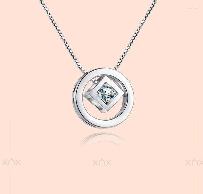 

Choker Fashion Silver Color Cube Box Necklaces For Women Wedding Long Statement Collares Colar