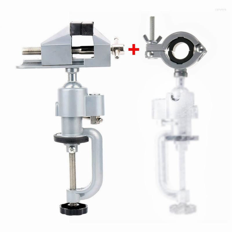 

Professional Hand Tool Sets 2 In 1 Table Vise Bench Clamp 360 Grinder Holder Drill Dremel For Rotary Craft Model Tools Metal Working