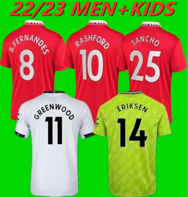 

Men's Tracksuits 22 23 ANTONY SANCHO CASEMIRO soccer jerseys PLAYER #7 Fans Player version WOMEN MANS UTDS FERNANDES MANCHESTERS SHEW MARTIAL football top