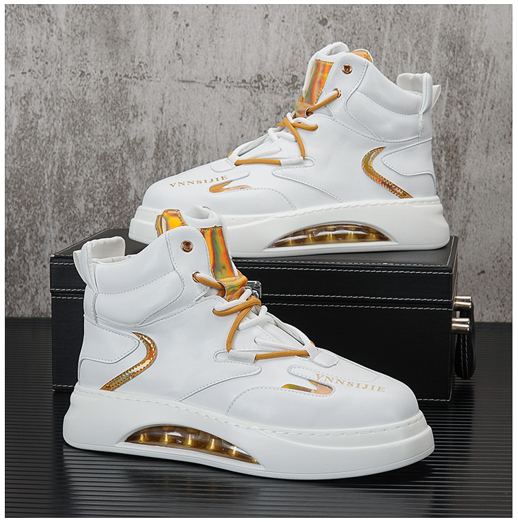 

Fashion Trend Comfortable Man Driving Wedding Shoes Spring Autumn High Top Leather Sneakers Luxury Designers Non-slip Breathable Casual Walking Loafer X150, White black