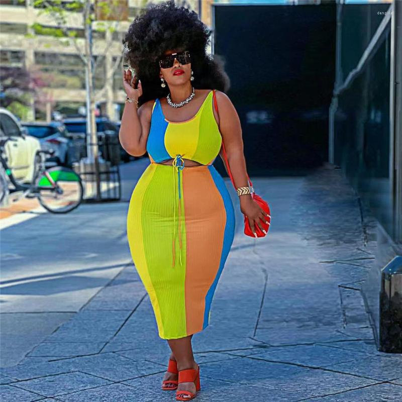 

Tracksuits Wmstar Plus Size Skirts Sets Ribbing Two Piece Outfits Crop Top And Skirt Casual Sexy Striped Matching Wholesale Drop, Blue