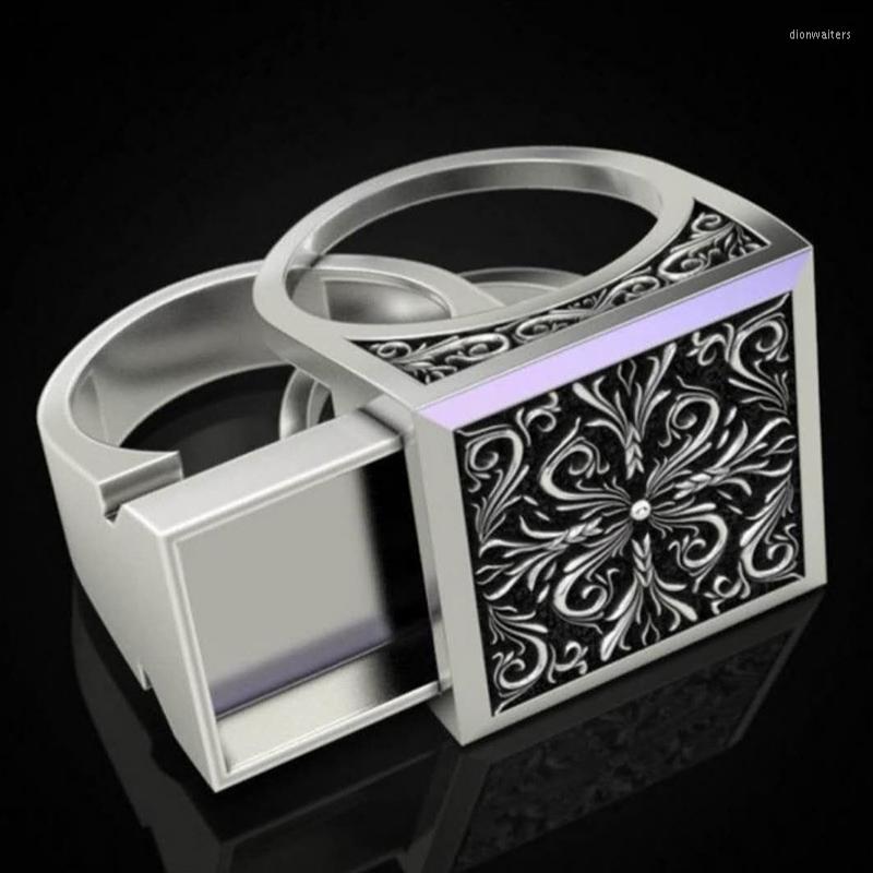 

Wedding Rings Personality Men's Combination Ring Secret Pattern Cross Gift Viking For Women Men Hip Hop Punk Gothic Jewelry