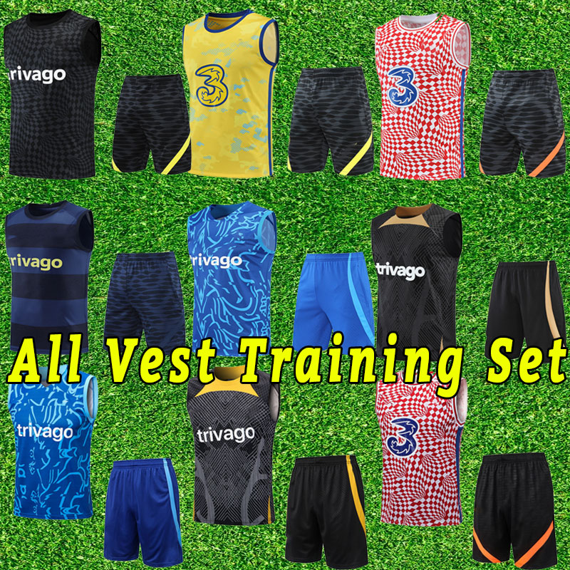 

Vest Training suit CFC 2022 2023 PULISIC soccer jerseyS ZIYECH HAVERTZ KANTE WERNER ABRAHAM CHILWELL MOUNT JORGINHO football shirt Adult short sleeve Pants, As shown