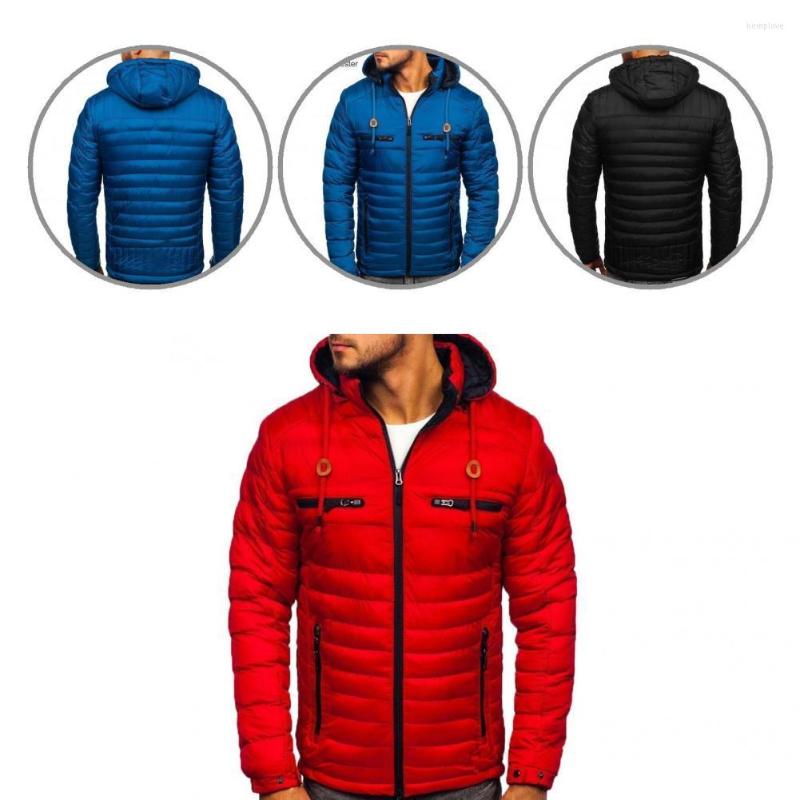 

Men's Down Winter Jacket Clothes Coat Windproof Zippers Great Handsome, Blue