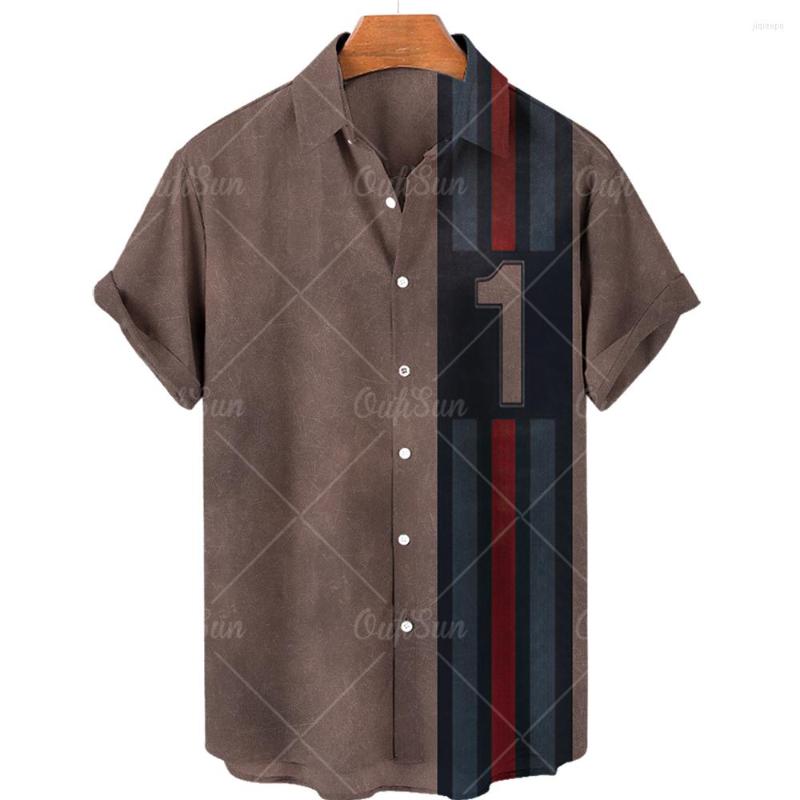 

Men' Casual Shirts 2022 Vintage Men' Shirt 3D Short Sleeve Printed Hawaii Racing 1 Oversized 5XL Lapel Button Beach Top, 1688-ofsw-0130