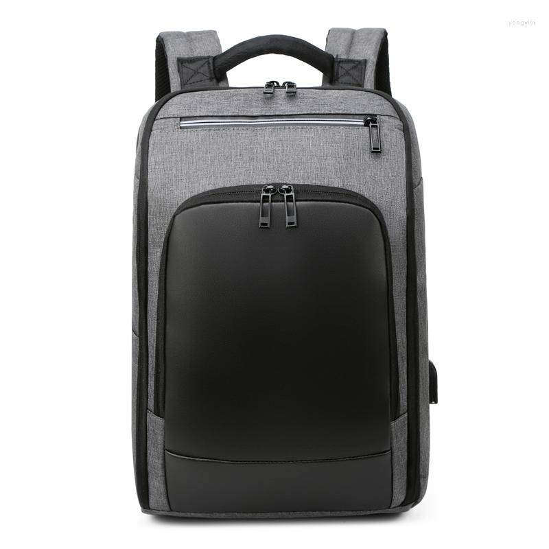 

Backpack Men's Quality Multi-functional Male Large-capacity Multi-compartment Backbag Laptop Bag USB Teenager Student School, Black