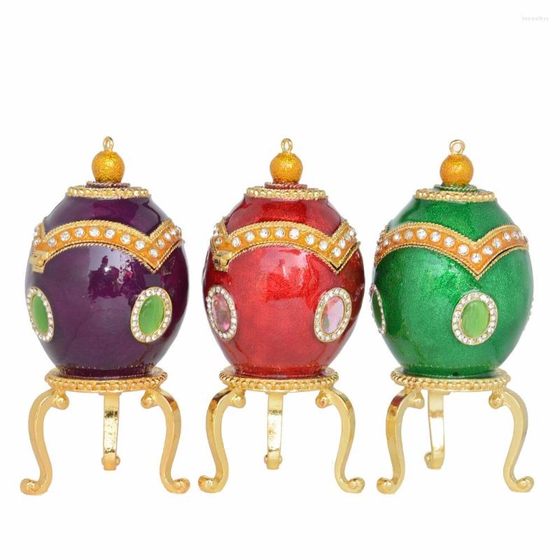

Jewelry Pouches Faberge Egg Trinket Boxes Easter Eggs Vintage Home Decor Christmas Birthday Gifts Decoration Russian Craft