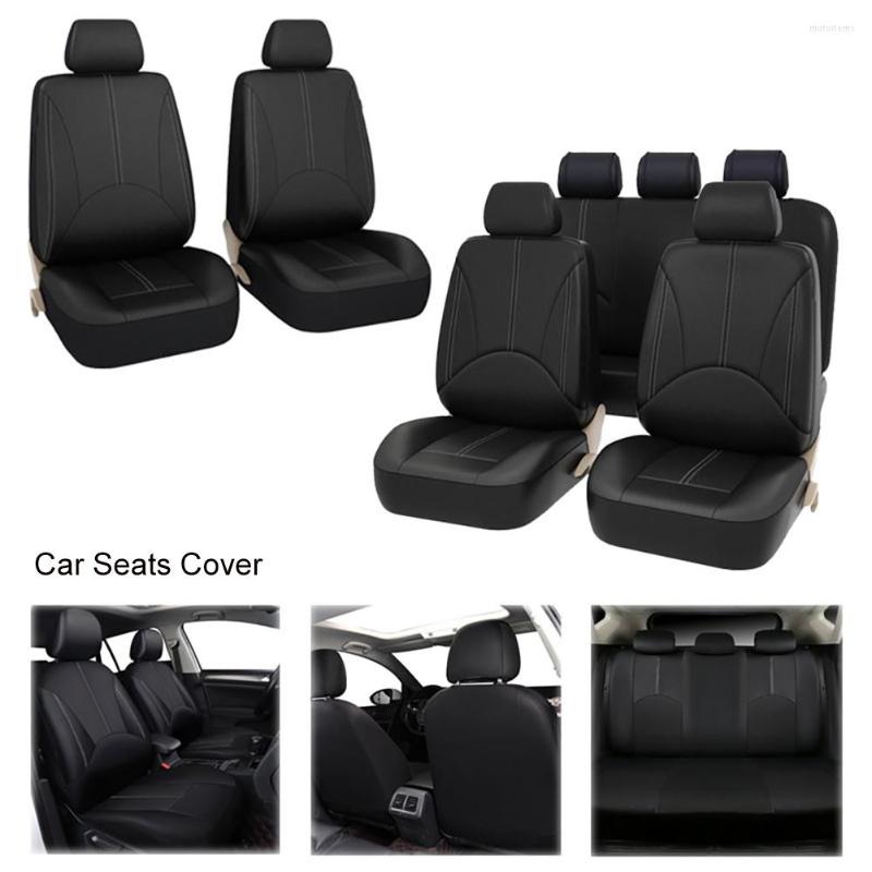 

Car Seat Covers Universal Set PU Leather Protector Interior Accessories Fit Most Cars Wholesale Quick Delivery