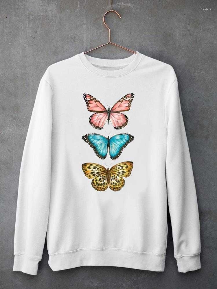 

Women's Hoodies Clothing Lady Sweet Butterfly Lovely Print Fall Autumn Fashion Woman Women Pullovers Female Spring Graphic Sweatshirts, Ppkt28786
