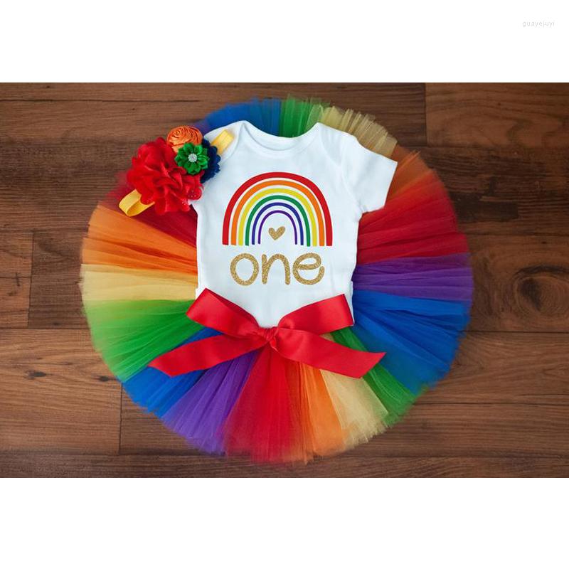 

Clothing Sets FOCUSNORM 0-24M Summer Baby Girls Birthday Clothes Letter Romper Tops Colorful Lace Skirts Headband 3pcs, Picture shown