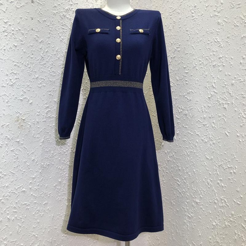 

Casual Dresses Autumn Winter Korean Fashion Knitted Sweater Dress Women All-match Bottomed Vestidos Party Robe Femme, Black
