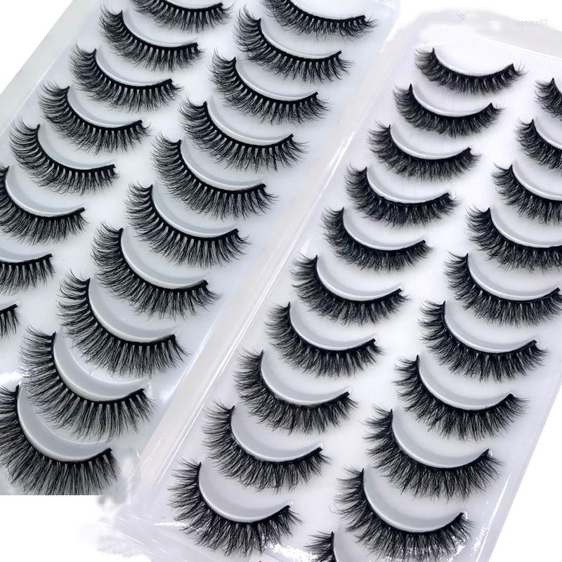 

False Eyelashes 2022 10 Pairs Natural Fake Lashes Long Makeup 3d Mink Extension Eyelash For Beauty