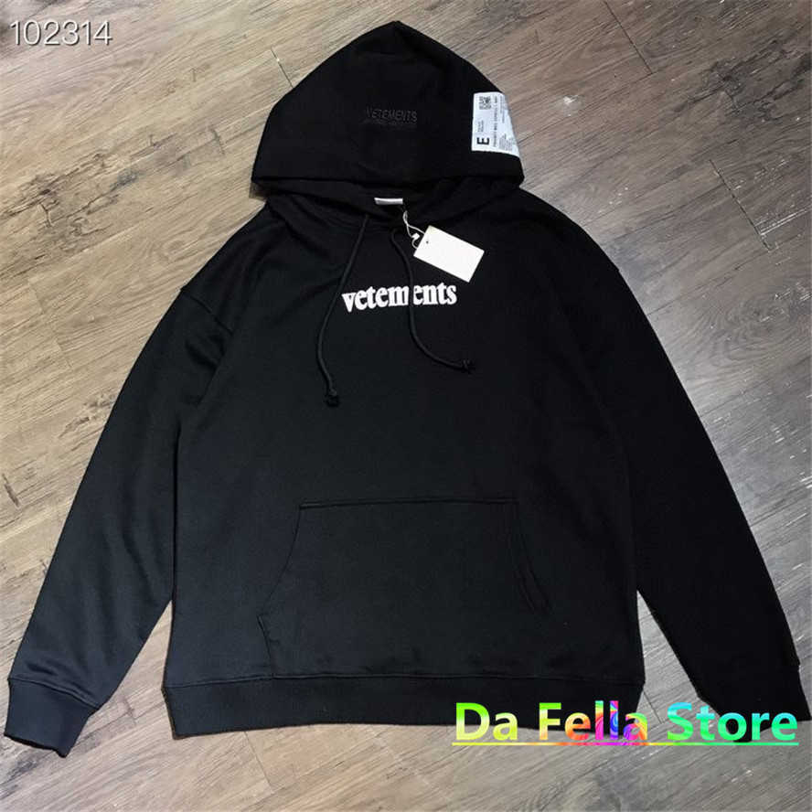 

Grey VETEMENTS Postage Hoodies 2020 Men Women VETEMENTS Tracking Sweatshirts Hood embroidery VTM Hoodie Black Print X0610