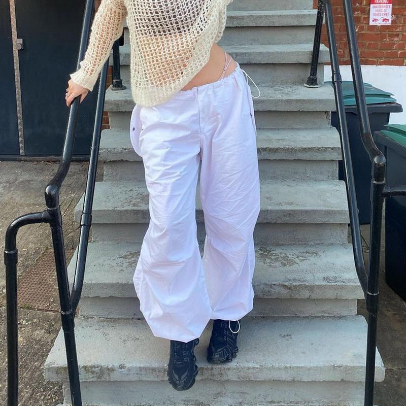 

Women' Pants Cargo Casual Women' Baggy Trousers Solid Drawstring Low Waist Wide Leg Streetwear Fashion Joggers Sweatpants Hippie, Skinny jeans 2