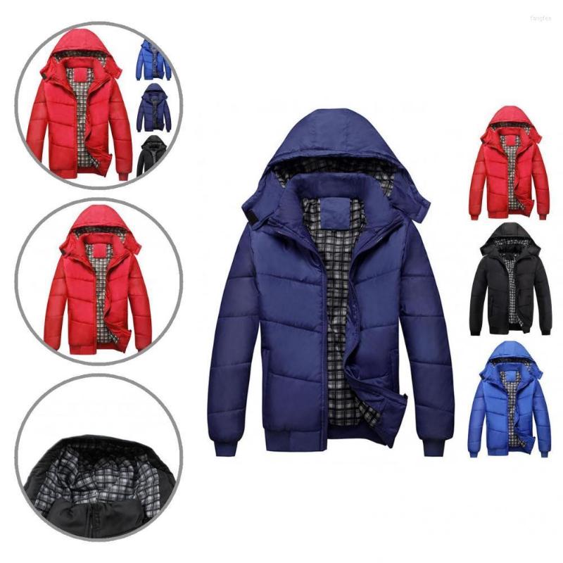 

Men's Down Men Coat Hooded Male Thick Warm Fabulous All Match Jacket, Red