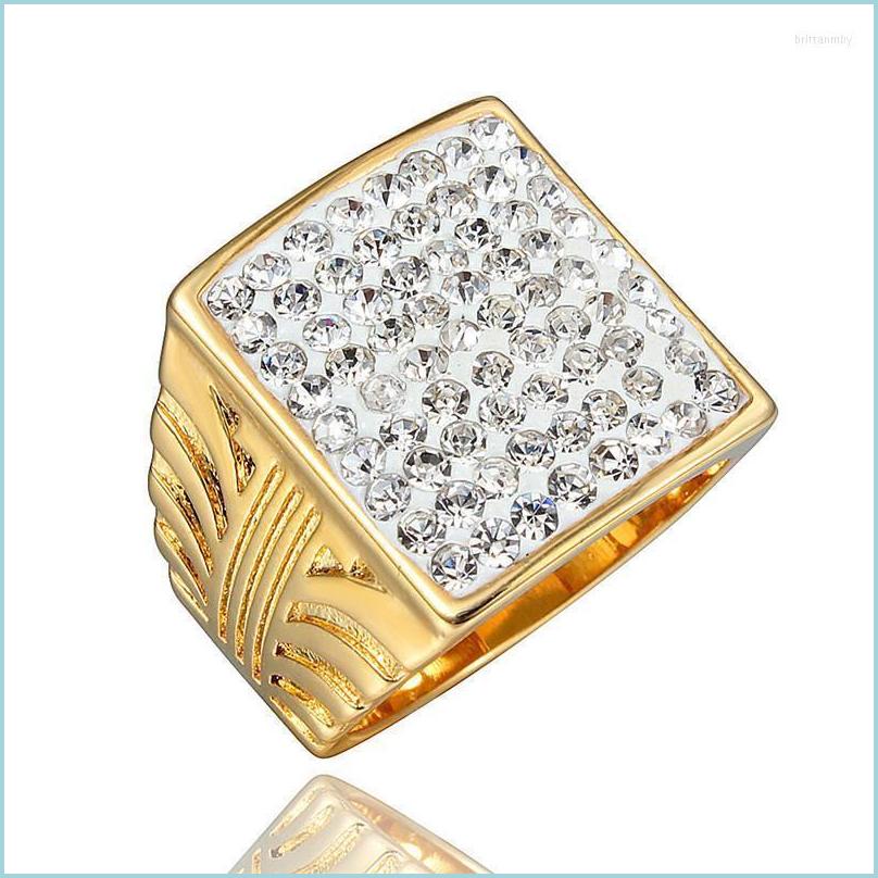 

Wedding Rings Wedding Rings Statement Ring Iced Out Yellow Gold Filled Square Cut Mens Big Micro Paved Cz Crystal Size 9Wedding Brit Dhncf