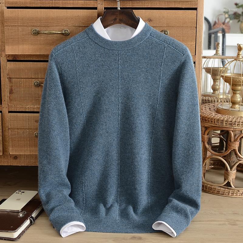 

Men' Sweaters Winter Round Neck Pure Cashmere Shirt Men' Twisted Flower Thickened Thermal Sweater Large Knitted Casual Fashion, Beige