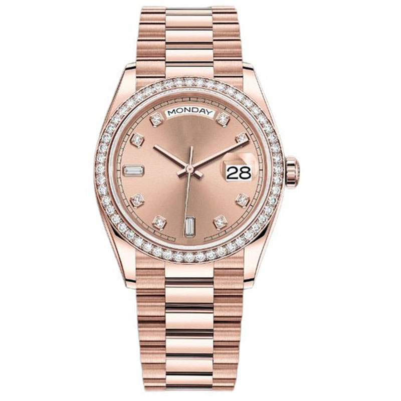 diamond womens watch double calendar watches Automatic Mechanical Movement 904L 41/36mm Stainless Steel Bracelet bezel Luminous Waterproof Ladies ic
