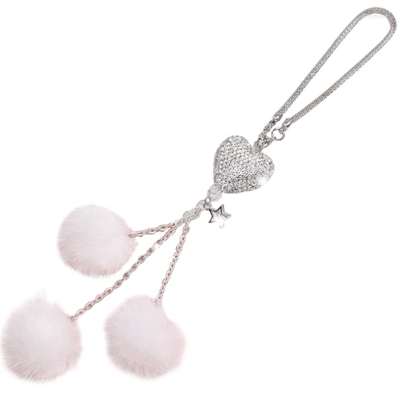 

Interior Decorations G99F Car Rear View Mirror Accessories For Women Hanging Lucky Ornament Sun Catcher Auto Decoration Charm