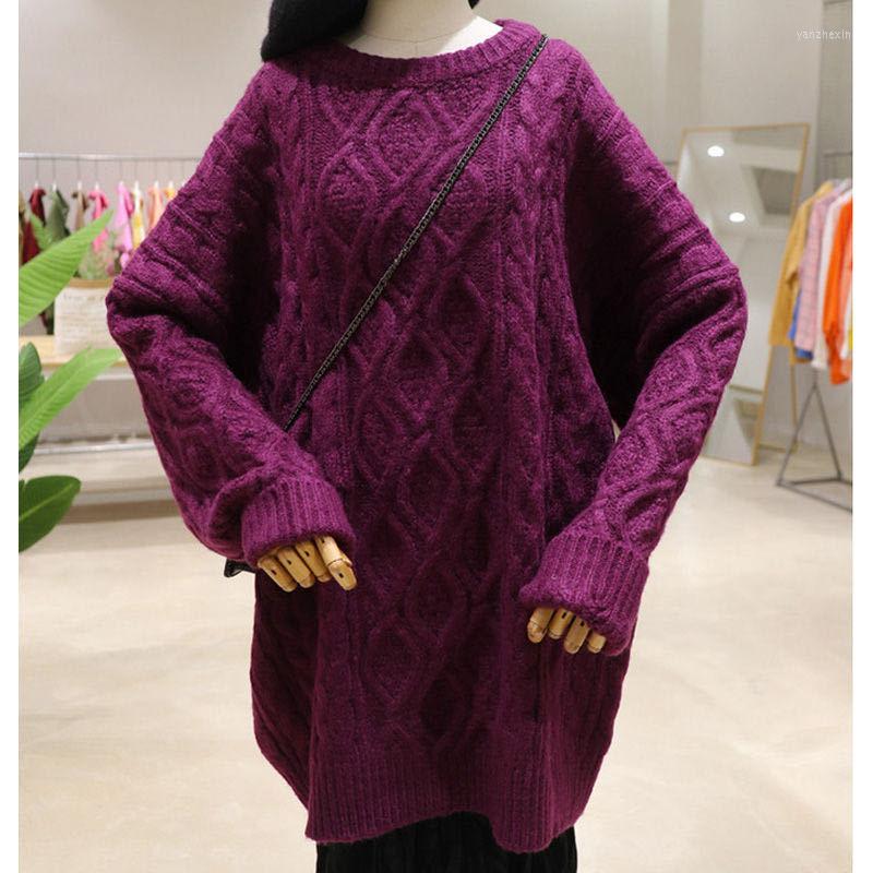

Women' Sweaters Autumn 2022 Fashion Vintage Women Sweater Lazy Oaf O-neck Pullover Winter Knit Basic Tops Loose Female Knitwear N16, Black