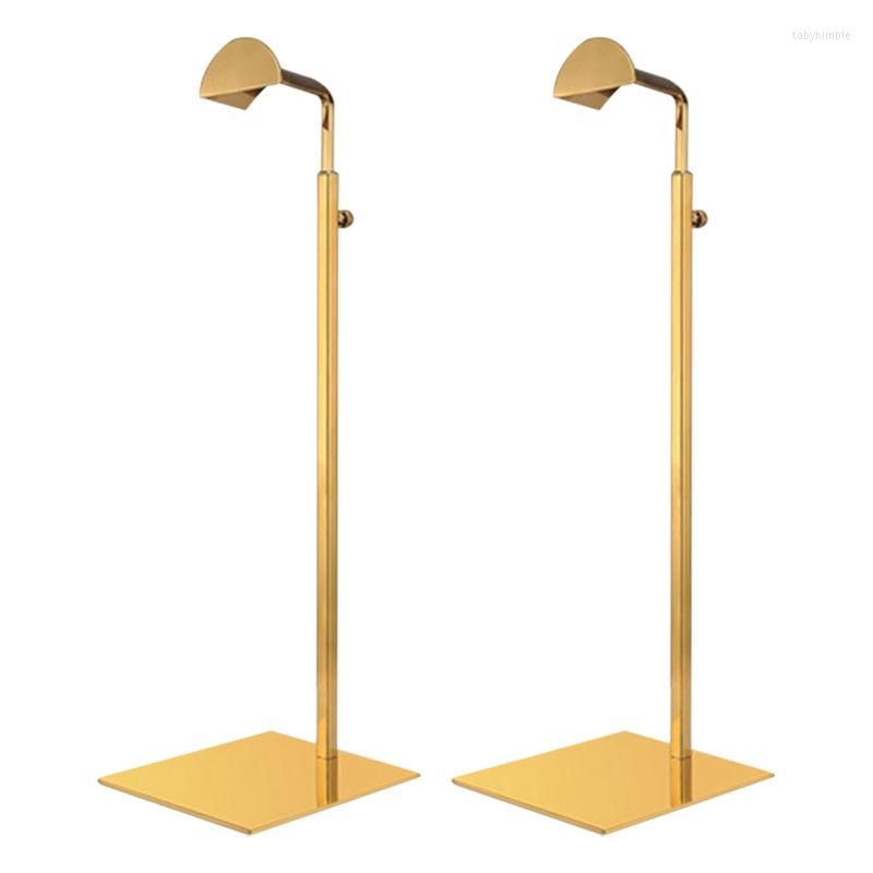 

Jewelry Pouches 2Pcs Display Stands Adjustable Height Purse Stand - Metal Handbag Set Single L Hanging Hook 1