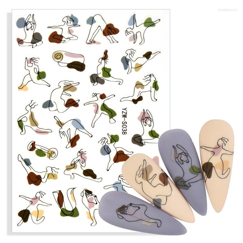 

Nail Stickers 2022 Designs Sports Theme Art Sticker With Back Adhesive Decals DIY Nails Ornaments Manicure Accessory Tools, B033