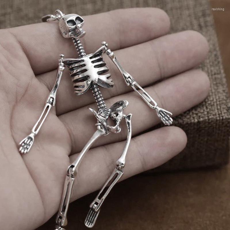 

Pendant Necklaces Sterling Silver Retro Men's European And American Personality Exaggerated Whole Skull