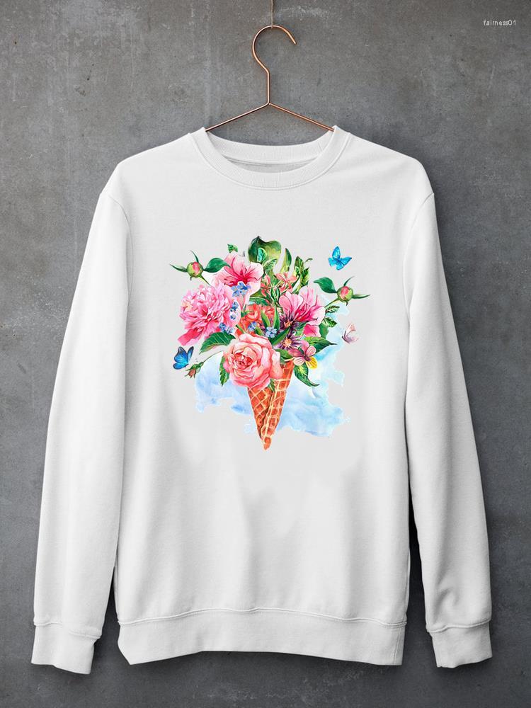 

Women's Hoodies Flower Watercolor Floral Clothing Lady Print Fall Autumn Fashion Woman Women Pullovers Female Spring Graphic Sweatshirts, Ppkt28784